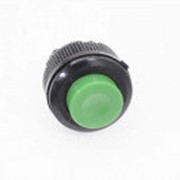 Кнопка короткая DS511 круглая OFF-(ON), 2pin, зелёная фото