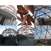 Строительство каркасно-щитовых домов сферической формы купольных домов круглых домов фото