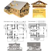 Деревянные дома. Проекты типовые домов и коттеджей фотография