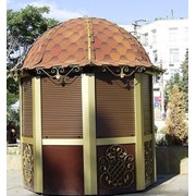 Торговый павильон с коваными элементами UNIT A 16 (с рольставнями)d=2,5м фото