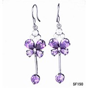 Серебряные серьги Агата фото