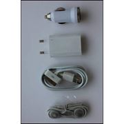 Набор зарядок для iPhone 4 3G (3 в 1). фото