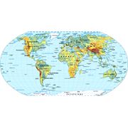 Физическая карта мира (160*110 см.)