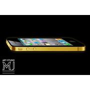 Эксклюзивные мобильные телефоны MJ Apple iPhone 4 из чистого золота платины и палладия инкрустированные драгоценными камнями уникальными бриллиантами изумрудами рубинами сапфирами и кристаллами Swarovski фото