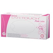 Перчатки медицинские латексные. Розовые латексные перчатки SafeTouch® Pink Latex фото