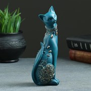 Статуэтка “Кошка“ синяя, 20х8см фото