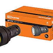 Кнопка с фиксацией SB7-CWL3565-24V(LED) d22мм 1з+1р желтая TDM фотография