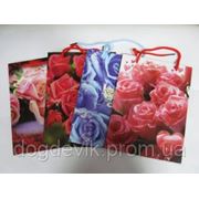 Пакет подарочный “Розы“ мix 4 фото