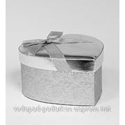 Подарочная коробка "Сердце серебряное" 10*19*18
