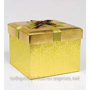 Подарочная коробка "Куб золотой" 14*18*18