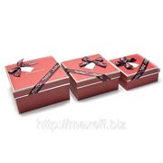 Квадратные подарочные коробки (комплект из 3-х штук) фото