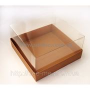 Коробка с прозрачной крышкой 110х110х60мм фото