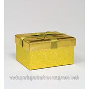 Подарочная коробка “Прямоугольник золотой“ 9*14*18 фотография