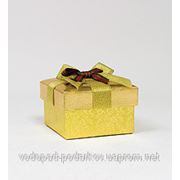 Подарочная коробка “Куб золотой“ 6*10*10 фотография