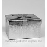 Подарочная коробка “Прямоугольник серебряный“ 11*16*20 фото