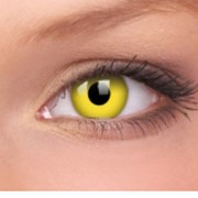 Желтые контактные линзы фотография