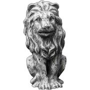 Садовая городская бетонная фигура льва. фотография