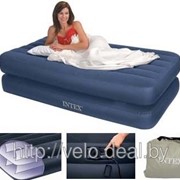 Надувная кровать Intex 66708 Rising Comfort, встроенный электронасос фотография
