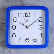 Часы настенные “Классика“, квадратные с закруглёнными углами, 29 × 29 см, синие фотография