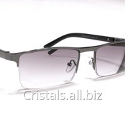 Полуоправные очки для коррекции зрения с тонированными серыми линзами "Fabio Monti" Модель № 195