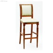 Барные стулья деревянные, индивидуальное изготовление, стулья с вышитым фирменным знаком фото