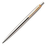 Шариковая ручка Parker Jotter Gel Core Stainless Steel GT, толщина линии M, с гелевым стержнем фото