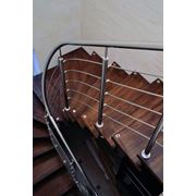 Перила лестницы нержавейка алюминий дерево фото
