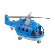 Игрушка вертолёт с человечком голубой фотография