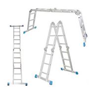 Четырехсекционная шарнирная лестница ALUMET серия TL 4х4 ступеней фото