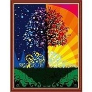 Картина Раскраска по номерам цифрам ДЕРЕВО СЧАСТЬЯ фото