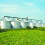 Зернохранилище /силос для хранения зерна с плоским дном, объемом хранения от 40 до 18.000 т, диаметром от 4 до 32 м, с оцинковкой 450 г/м.кв фото