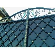 Ворота и забор кованые из профнастила