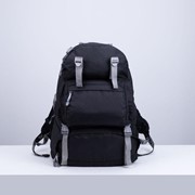 Рюкзак туристический, 40 л, отдел на молнии, 3 наружных кармана, цвет чёрный фото
