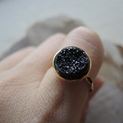 Позолоченное кольцо с друзами от WickerRing фото