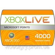 Пополнение счета Xbox 360 Xbox Live 4000 MS Points USA фотография