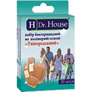 Набор пластырей медицинских "Универсальный" бактерицидных полимерных «H Dr. House» 20 шт