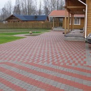 Плитка тротуарная Кирпичик (серый, красный) 200х100х50 мм фото