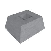 Фундамент для плиты ограждения ФО-2  размеры - 860х760х310мм изготовляется из бетона для устроения ограждений. фотография