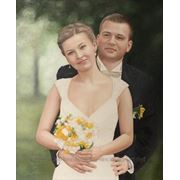 Свадебный портрет маслом по фотографии КИЕВ фото