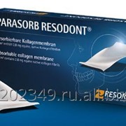 RD 3503 PARASORB RESODONT Рассасывающаяся коллагеновая мембрана. Изготовлена из натурального лошадиного коллагена. (2,8 г нативных волокон на 1 кв.см мембраны). Размер 3,2х2,5 см. В упаковке 1 шт. фото