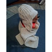 Комплект дитячий (шапочка, шарф). Ціна від 240 грн. фото