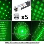 Лазерная указка 5в1 зеленый Лазер 5 насадок фото
