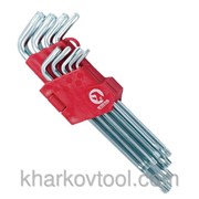 Набор Г-образных ключей TORX с отверстием Cr-V Intertool HT-0608 фото