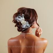 Заколка в свадебную прическу фото