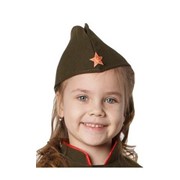 Аксессуар для праздника Вини Пилотка детская с красной звездочкой, средний (52-54)