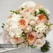 Свадебный букет с розой Дэвида Остина фото