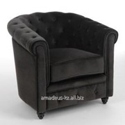 Кресло Chesterfield черное фото