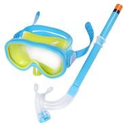 E33114-3 Набор для плавания детский маска+трубка ПВХ голубой Спортекс фотография