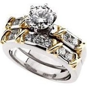 Элегантное двойное кольцо с бриллиантами I1/G 1.01Ct фотография