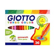 Giotto Набор фломастеров цветных Giotto Turbo Color, 2.8 мм, 36 цветов, картонная коробка фото